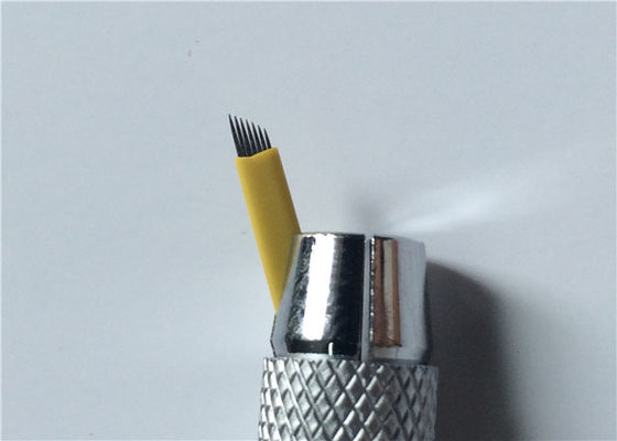 Çin Kalıcı Makyaj Dövme Microblading İğneleri, 0.25mm 7 Pinli Dövme Bıçağı Tedarikçi