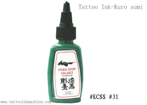 Çin Kuro Sumi 1 OZ Ebedi Dövme Mürekkebi Vücut Dövmesi İçin Yeşil Renk Tedarikçi