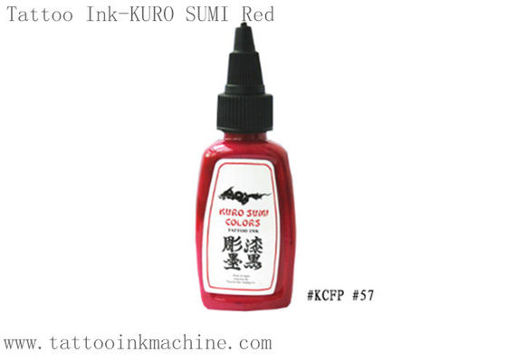 Çin Dövme Vücut için OEM Kuro Sumi 0.5OZ / 1OZ Ebedi Dövme Mürekkebi Kırmızı Renk Tedarikçi
