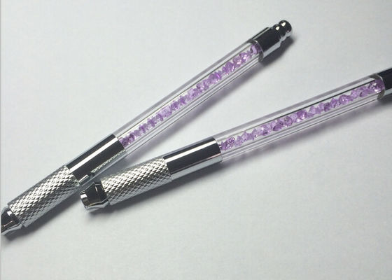 Çin Yeni Pembe Kristal Manuel kalıcı dövme kalemi Kaş El Yapımı Kalem Tedarikçi