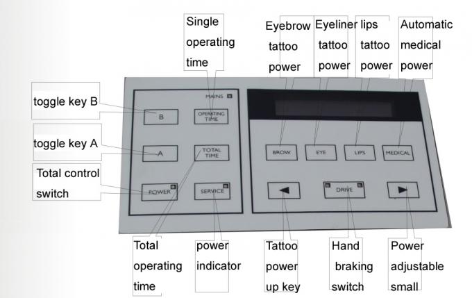 LCD Güç Kaynağı ile Kalıcı Makyaj Dövme Makineleri Yarı Güzellik Dövme Makinesi 2