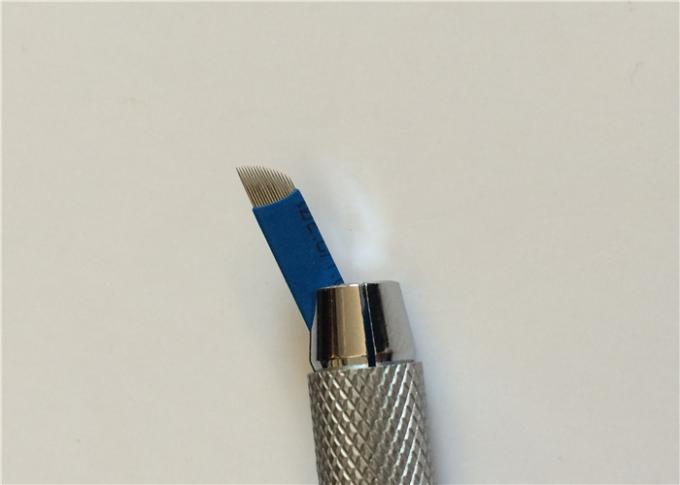 Dövmeler için Mavi 0.25 MM 17 Pins Kalıcı Makyaj 3D Nakış İğneleri 0