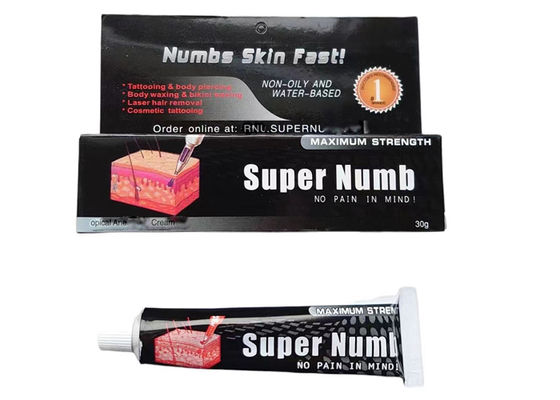 Çin 30G Super Numb Dövme Anestezik Kremi Dövme / Vücut Piercing için Deri Numbing Tedarikçi