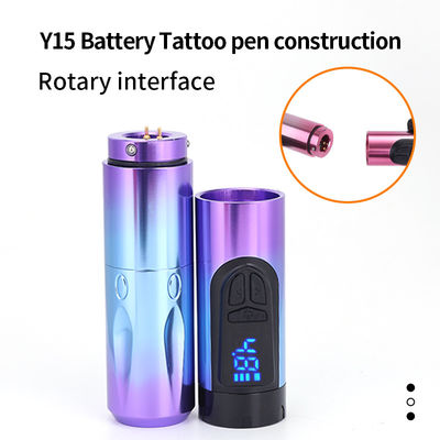 14500mAh Yedek Pil Gücü Kablosuz Dövme Makinesi LCD Ekranlı ve Değiştirilebilir Pil Uçak Alüminyum Tasarımı Tedarikçi