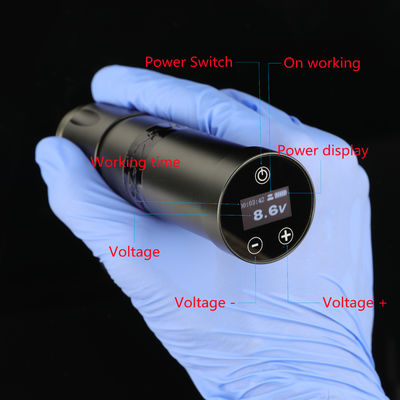 Paslanmaz Çelik 1800mAh NARW Kablosuz Dövme Makinesi 1-OLED Ekran Dokunmatik Ekran Pil Döner Dövme Silahı Dövme Kalemi Güçlü RCA ile Tedarikçi