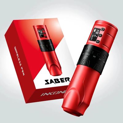 1500mAh Kablosuz Dövme Silahı INKONE SABER Coreless Dövme Makine Kalemi Güçlü Motor Uzun Vuruş 4.2mm Uçak Alüminyum Tedarikçi
