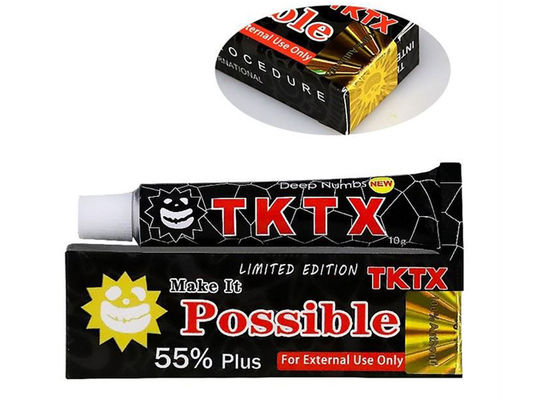% 55 Siyah Tktx Topikal Anestezi Kremi Lazer Dövme Kaldırma Kremi 10g Tedarikçi