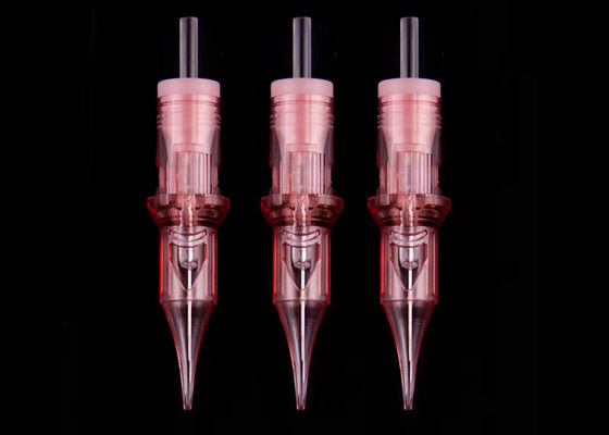 Medical Standard Stainless Steel Permanent Makeup Needles in Pink Color Tedarikçi