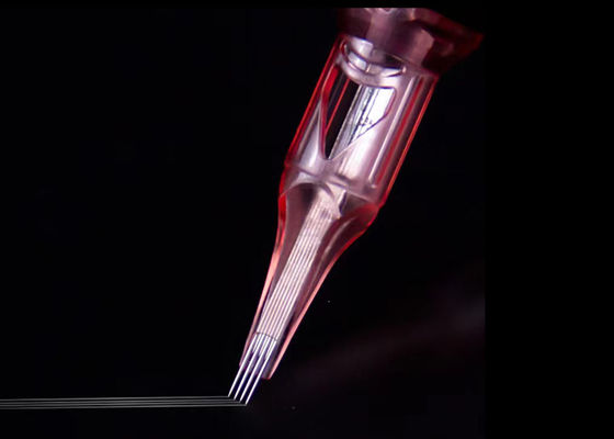 Medical Standard Stainless Steel Permanent Makeup Needles in Pink Color Tedarikçi