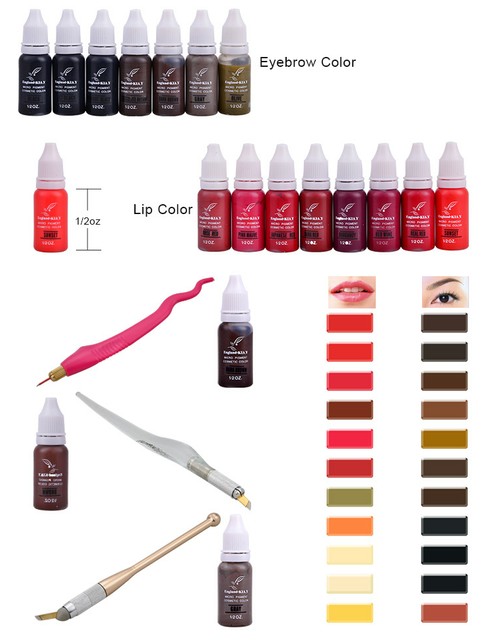 Kozmetik Dövme Kalıcı Makyaj Mikro Pigment Rengi - İngiltere KIAY 2