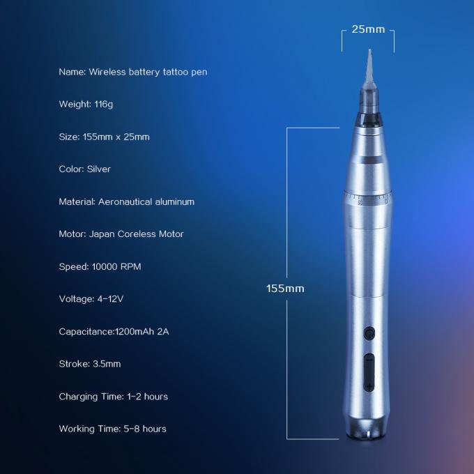 Kablosuz Dermografo Makinesi SPMU Kablosuz Kaş Kalıcı Makyaj Evrensel Kart&uuml;s Mikroblading Makinesi D&ouml;vme Kalemi 2