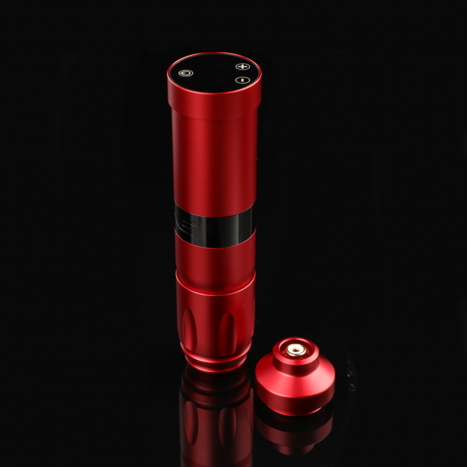 Paslanmaz Çelik 1800mAh NARW Kablosuz Dövme Makinesi 1-OLED Ekran Dokunmatik Ekran Pil Döner Dövme Silahı Dövme Kalemi Güçlü RCA ile 6