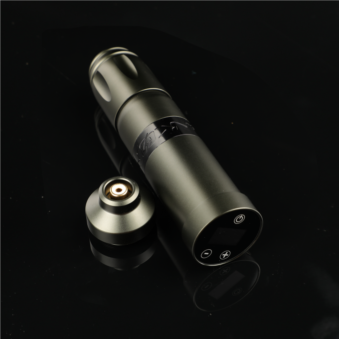 Paslanmaz Çelik 1800mAh NARW Kablosuz Dövme Makinesi 1-OLED Ekran Dokunmatik Ekran Pil Döner Dövme Silahı Dövme Kalemi Güçlü RCA ile 8