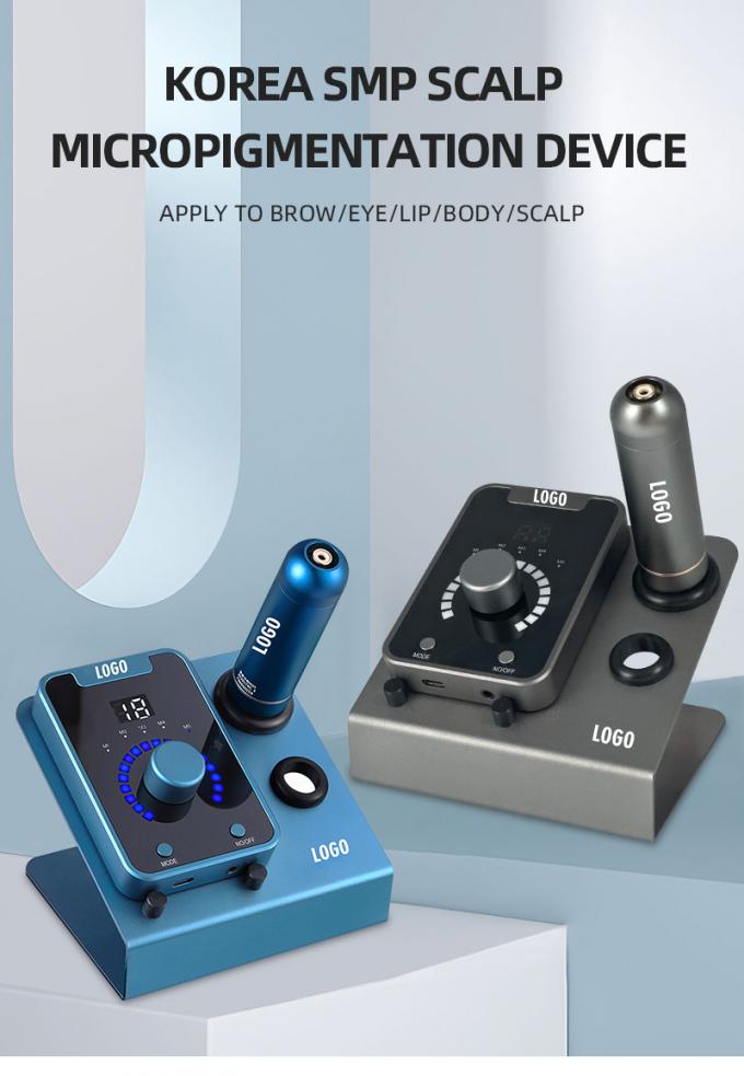 Elektrikli Silah Tipi SMP Kalp Mikropigmentasyon Cihazı Kalıcı Makyaj ve Siyah Mavi İsviçre Motoru Dövme Makinesi 0