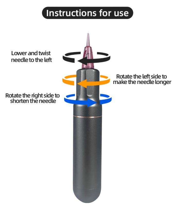 Elektrikli Silah Tipi SMP Kalp Mikropigmentasyon Cihazı Kalıcı Makyaj ve Siyah Mavi İsviçre Motoru Dövme Makinesi 5