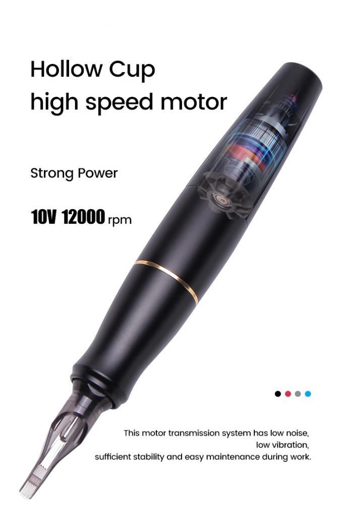 Çekirdeksiz Motor Paslanmaz Çelik Kırmızı Mikroblading Kaşlar Dudaklar Eyeliner Dövme Silahı 0