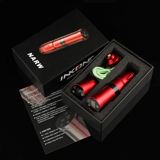 INKONE NARW Marka Dijital LCD Dokunmatik Ekran 1800 mAh Pil d&ouml;vme kalemi Mikropigmentasyon Makinesi Kablosuz D&ouml;vme Makinesi 16