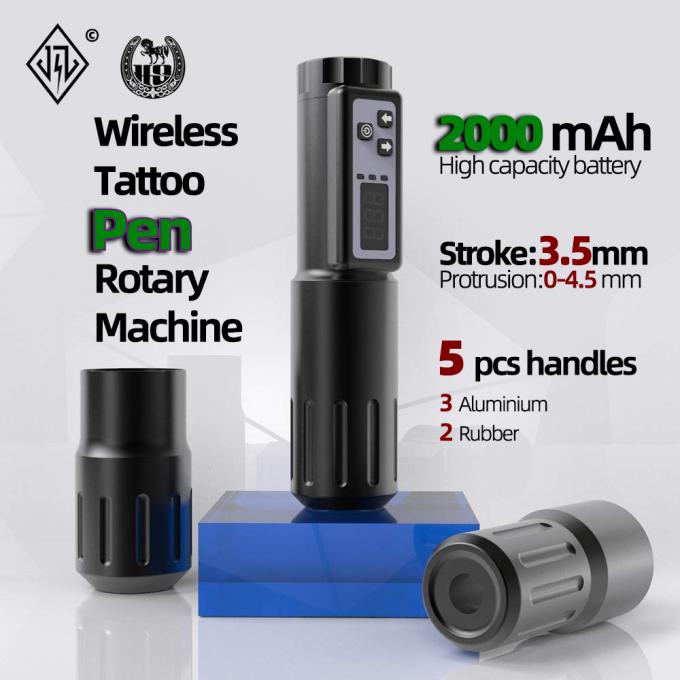 Elektrikli LCD Ekran 2000mAh Pil Dövme Silahı RCA Kablosuz Döner Dövme Makinesi Kalem Kiti Dövme Sanatçısı 0