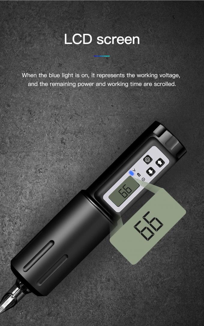 Elektrikli LCD Ekran 2000mAh Pil Dövme Silahı RCA Kablosuz Döner Dövme Makinesi Kalem Kiti Dövme Sanatçısı 6